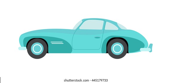 Retro cars icons vintage vector