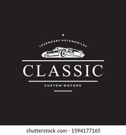 Retro Cars Logo Vintage Design Old Stock Vector Royalty Free