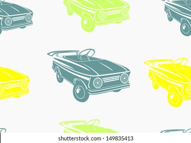 Retro cars seamless pattern