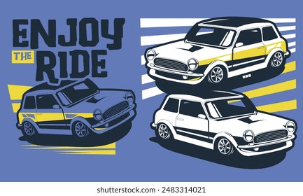 Retro cars Vintage, design vector cars, design for Tshirt