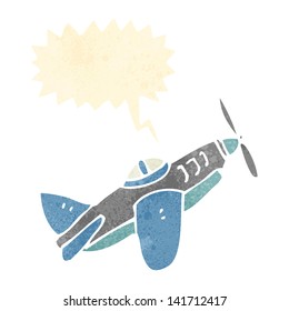 retro cartoon airplane