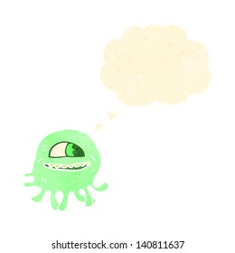 retro cartoon alien