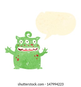 retro cartoon alien