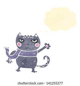 Retro-Karikatur wütend Katze