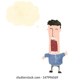 retro cartoon angry man