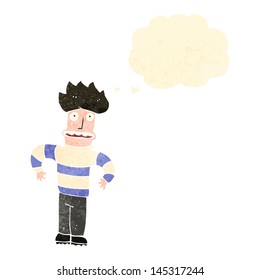 caricatura retro hombre ansioso