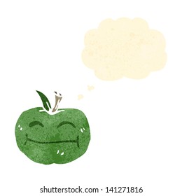 retro cartoon apple