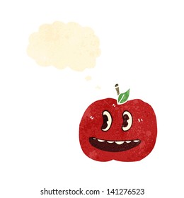retro cartoon apple