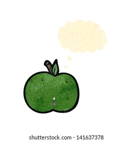 Retro-Cartoon-Apfel