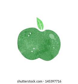 retro cartoon apple