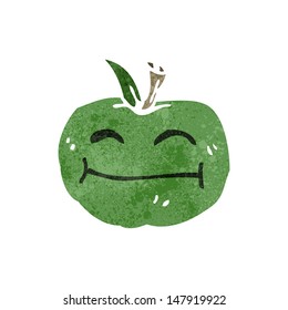 maçã caricatura retrô
