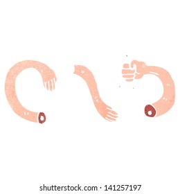 retro cartoon arm