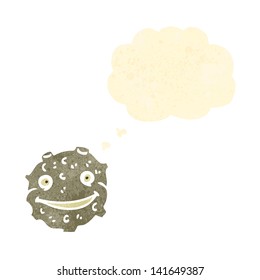 asteroide de dibujos animados retro