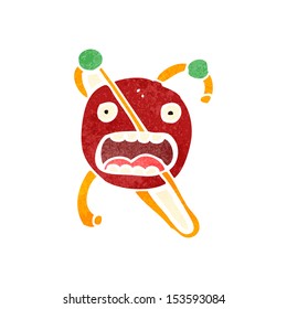 átomo de dibujos animados retro