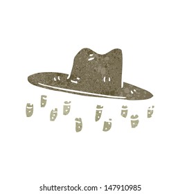 dibujos animados retro sombrero australiano