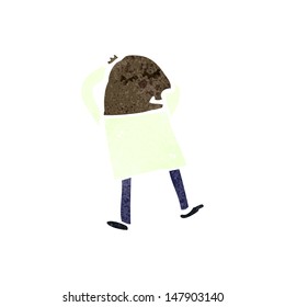 retro cartoon bald man