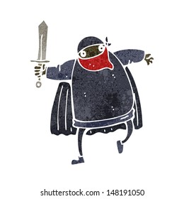 retro cartoon bandit