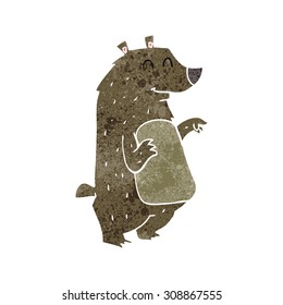 oso de dibujos animados retro