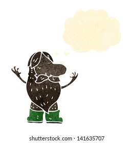 retro cartoon bearded man