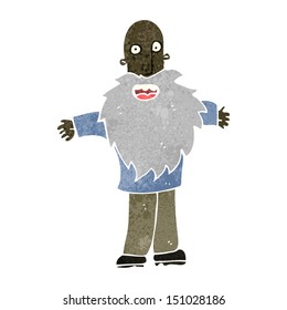 retro cartoon bearded old man