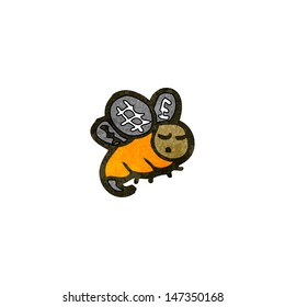 retro cartoon bee