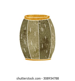 retro cartoon beer barrel