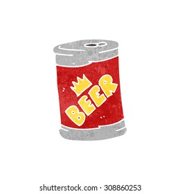 retro cartoon beer can