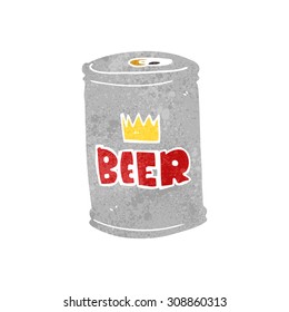 retro cartoon beer can