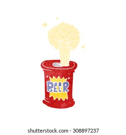 retro cartoon beer can