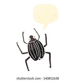 retro cartoon beetle