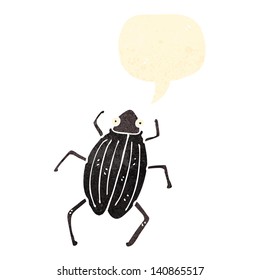 retro cartoon beetle