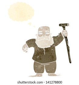 retro cartoon biblical style man