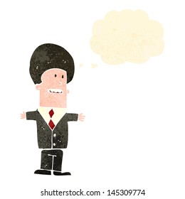 retro cartoon big hair businessman