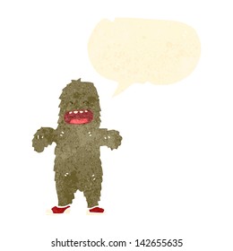 retro cartoon bigfoot