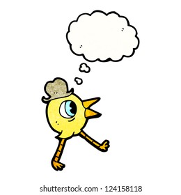 retro cartoon bird