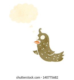 retro cartoon bird