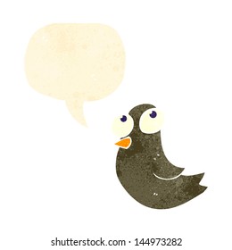 retro cartoon bird