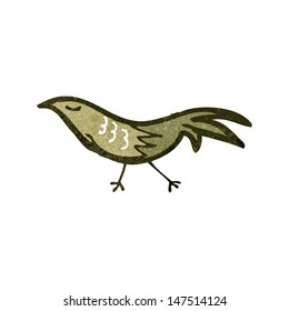 retro cartoon bird