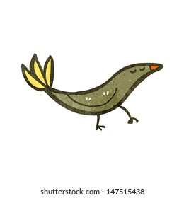 pájaro de dibujos animados retro