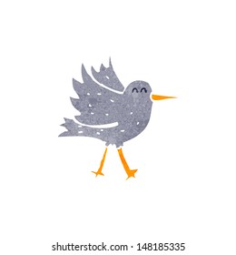 retro cartoon bird 