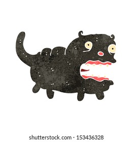 dibujo animado retro gato negro