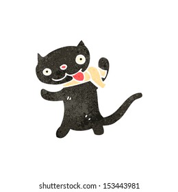 retro cartoon black cat