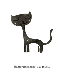 retro cartoon black cat