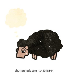 caricatura retro oveja negra