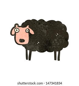 caricatura retro oveja negra