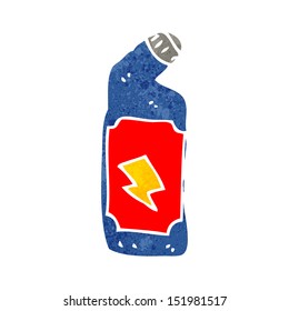 botella de lejía de dibujos animados retro