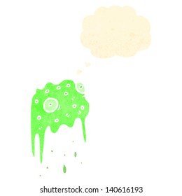 monstruo del blob de dibujos animados retro