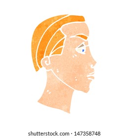 retro cartoon blond man