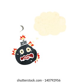 bomba de desenho animado retrô
