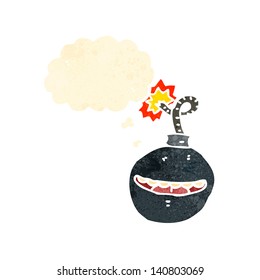 retro cartoon bomb